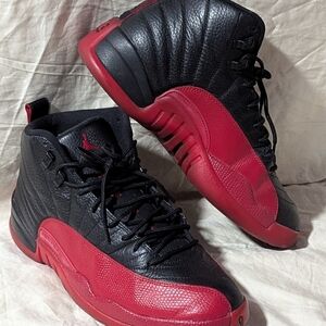 Jordan Black and Red High-Top Sneakers